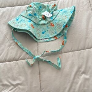 Brand new Disney Floral Sun Hat - Blue and Orange